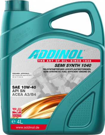 Полусинтетическое моторное масло 10W-40 ADDINOL Super Longlife MD 1047 20 | Компания ХИТ